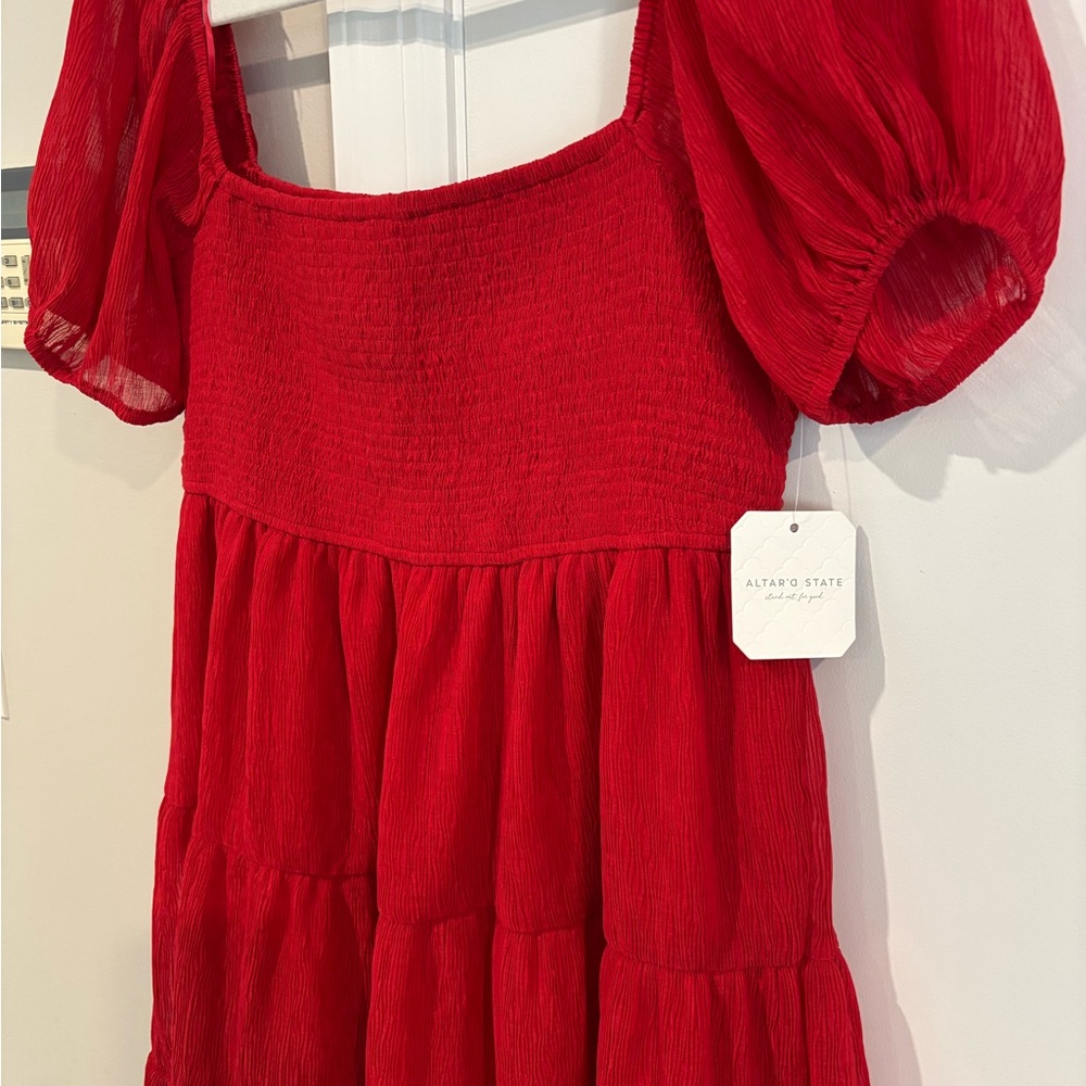 Altar'd State Brand New Vibrant Red Dress - size Medium
